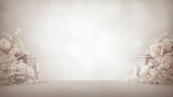 Modern graphic wedding card, classic elegant light template. . photo