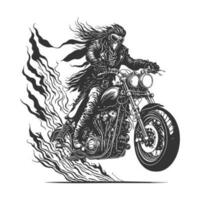 Bikers on motorcycles do drag racing vector