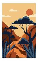 Landscape nature illustration vector