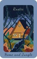 Rustic home and Jungle vector