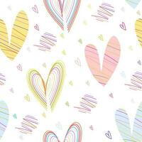 heart seamless pattern. colorful concept wallpaper background print vector