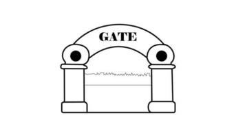 Illustration of a gate with black as a background vector