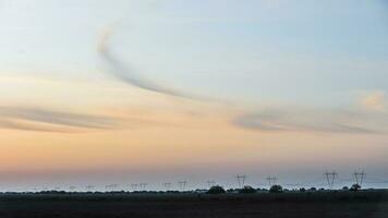 Rural sunset landscape, Buenos Aires province , Argentina photo