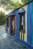 Picturesque typical construction in the town of Puerto Piramides, Peninsula Valdes, Chubut Province, Patagonia, Argentina. photo