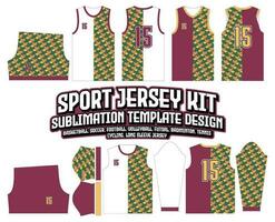 Giyu squares tiles Jersey Design Sportswear Background vector