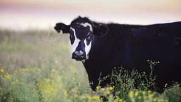 argentino carne producción,vacas alimentado en natural césped. foto