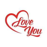 Love you vector, icon, illustration, Background. vector