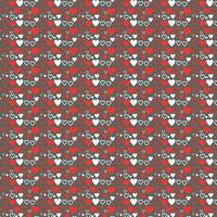 heart pattern and background vector illustration