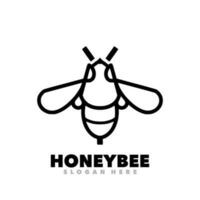 Honeybee line art simple vector