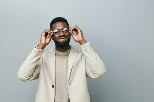 model man portrait american style black african jacket stylish american fashion lifestyle photo