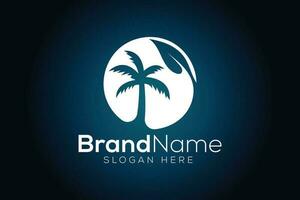 Palm tree Logo design vector template