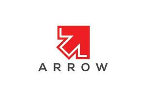 Red Arrow logo design vector template
