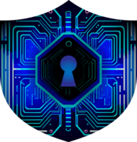 Modern Technology Shield Cybersecurity Crop-out png