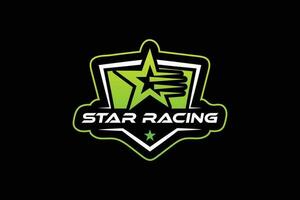 Trendy and Professional Star racing and star run logo design vector template