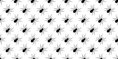 black white spiders seamless pattern vector