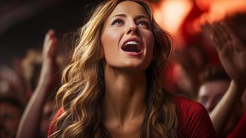 Female football fans photo