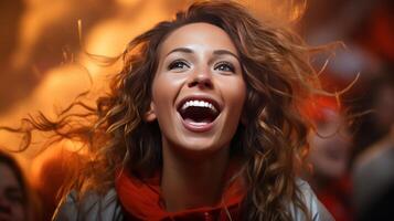 Female football fans photo
