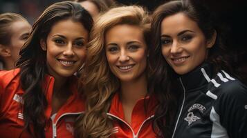Female football fans photo