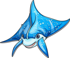 Cartoon Manta ray Illustration png