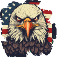 Adler mit USA Flagge Illustration png