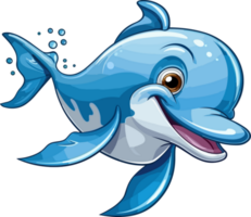 cartone animato carino delfino illustrazione png