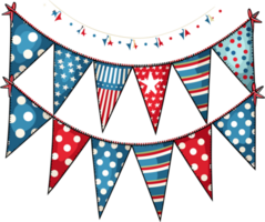 Patriotic bunting illustration vector design png