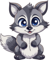 Baby Waschbär Illustration png