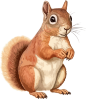 American Red Squirrel Illustration png