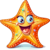 Cartoon Starfish Illustration png