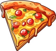 illustrazione di fetta di pizza png