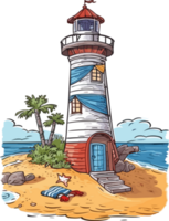 Strand Turm Illustration png