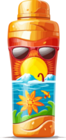 Sonnenschutz Flasche Illustration png