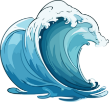 Crashing Water Waves Illustration png