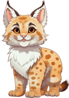 Portrait of bobcat vector illustration png