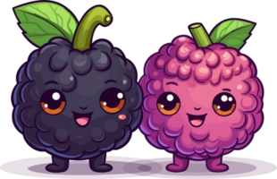 söt frutis illustration png