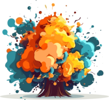 tecknad explosion illustration png