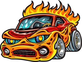 Fire Car Illustration png