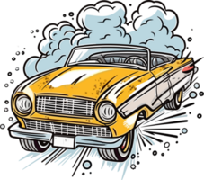 Vintage ▾ super auto illustrazione png