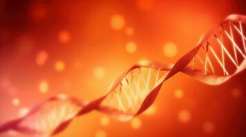 Human structure of DNA, researches of chromosomes. AI generated. photo