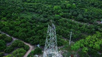 arquitetônico metal estruturas do quadro, Armação base conexão com rebites e reforçado metal estruturas. montar e instalar aço torre para poder transmissão linhas para sustentável poder desenvolvimento. video