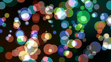 Rainbow bubble divine dimension bokeh blur absract red dark isolated photo