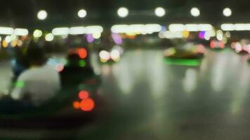 Blurry Amusement Park Happy Times Place at Night video