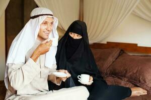 Muslim couple together photo