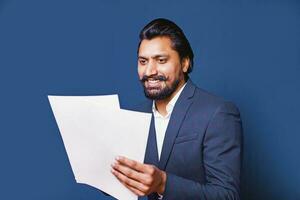 Successful Indian businessman portrait photo