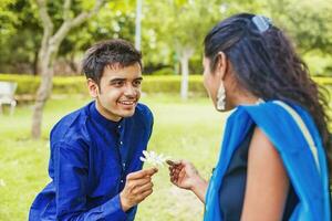 Beautiful Indian couple spending time together photo