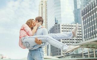 hermosa Pareja gasto hora juntos foto