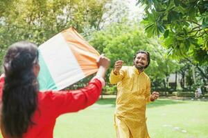 Beautiful Indian couple spending time together photo