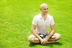 Young man relaxing photo