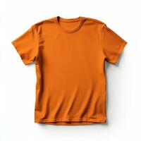 Orange T-Shirt Mockup Isolated photo