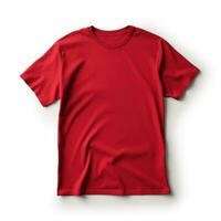 Red T-Shirt Mockup Isolated photo